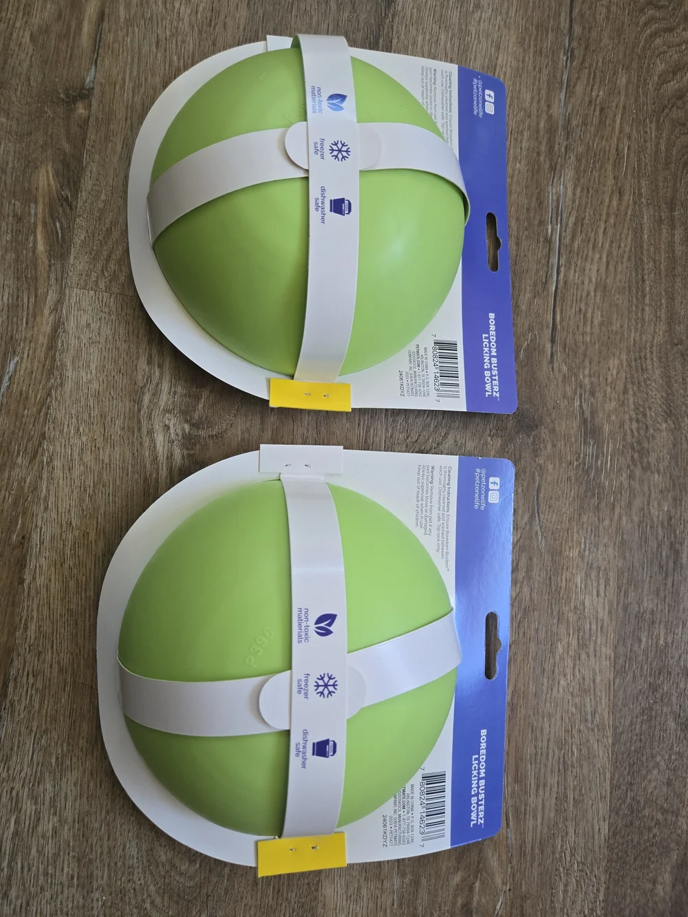 Boredom Buster Lime Green Calming Licking Bowl- 2 Pack